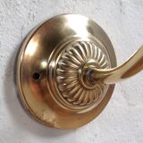 Art deco opaline and brass wall light