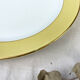 Round golden yellow dish l'amandinoise 7894