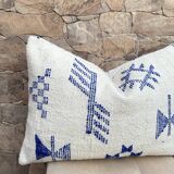 Handmade cushion cover in Berber wool: Moroccan Kilim cushion