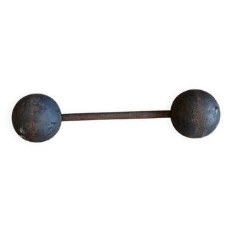Antique cast iron dumbbell