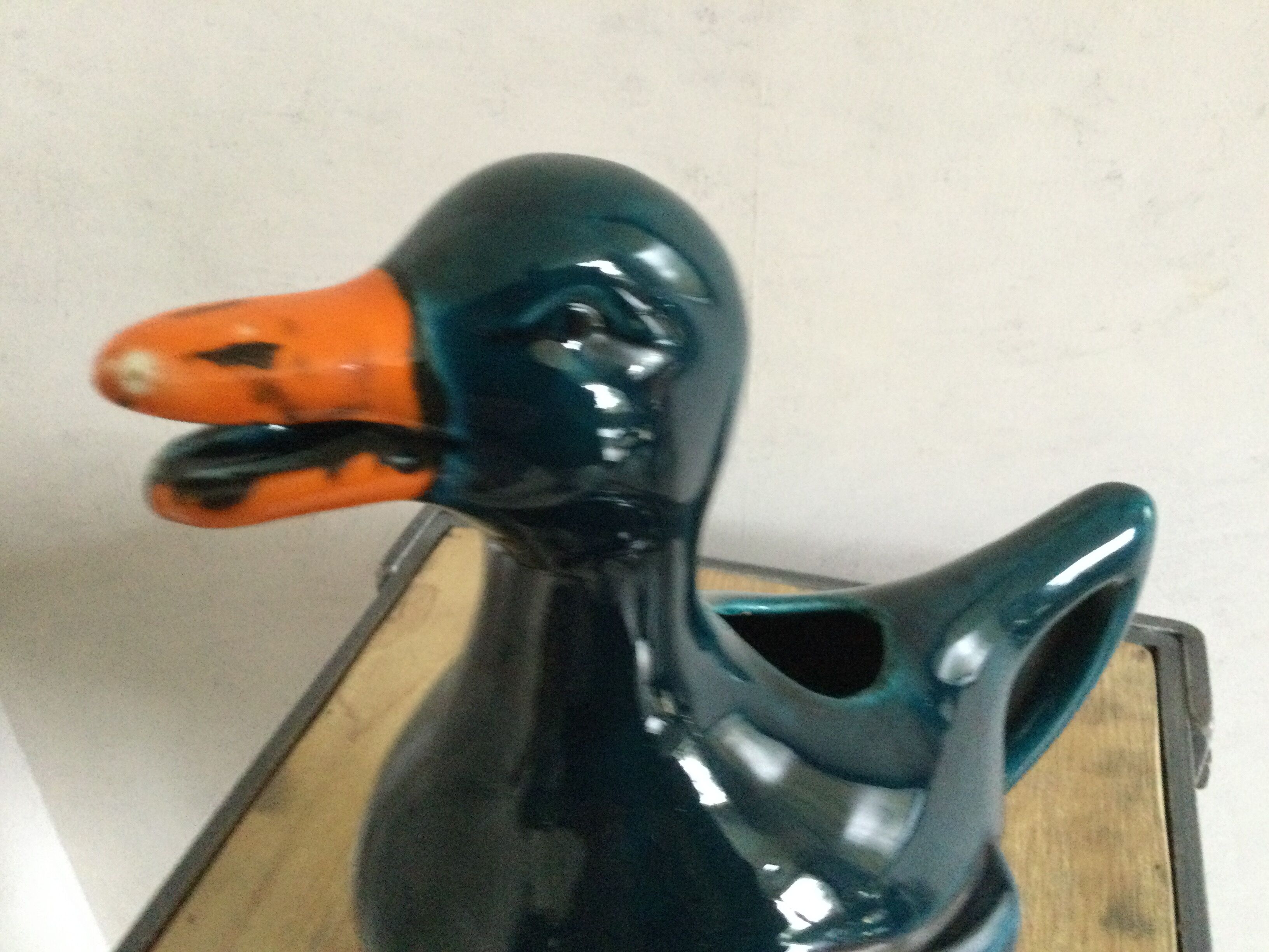 Earthenware duck pitcher