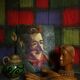 Painting portrait of a Dandy with oil on wood