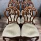 Suite of six mahogany chairs with openwork backs from the Napoleon III era around 1850