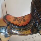 Wooden merry-go-round horse or fairground carousel