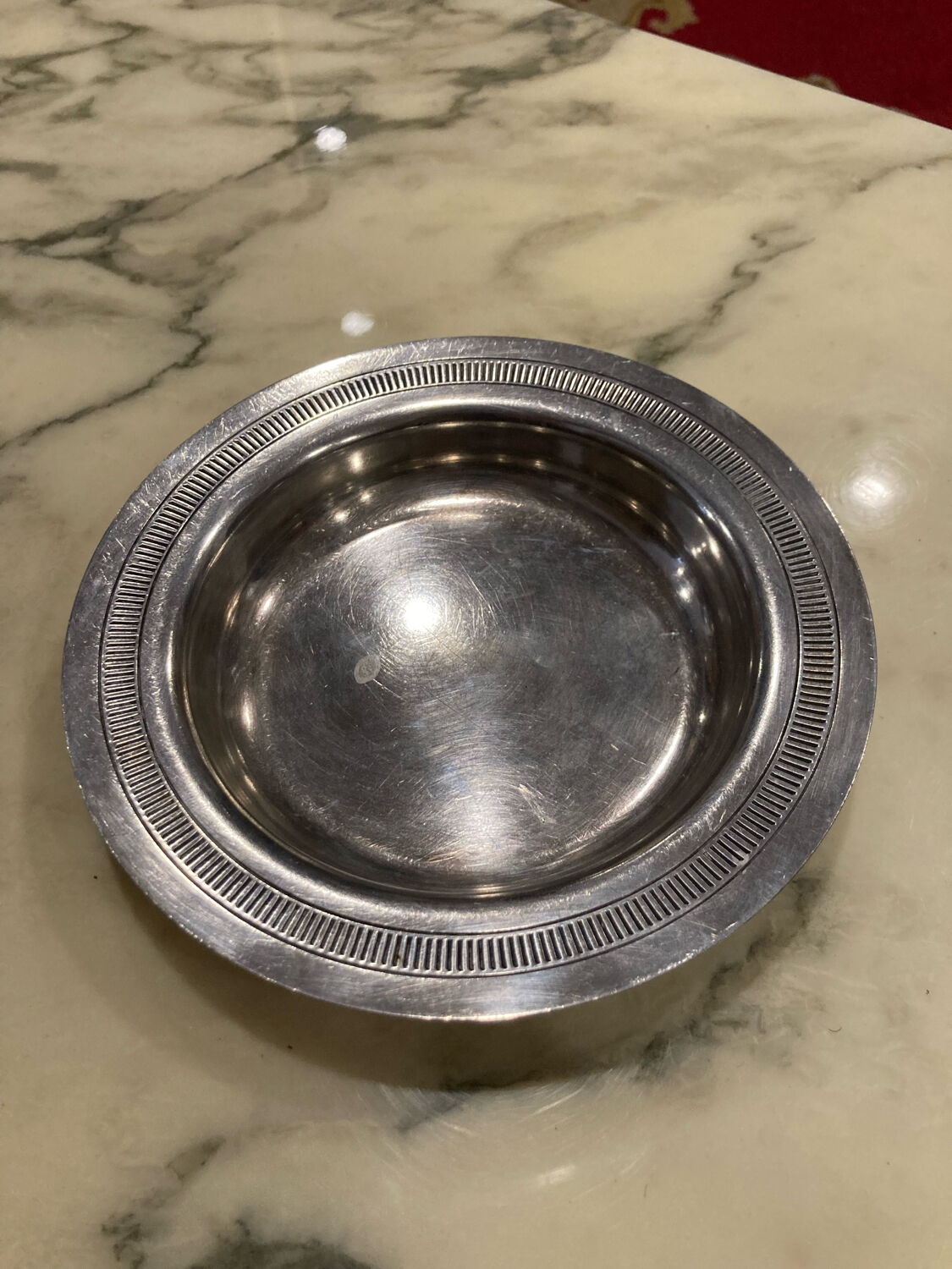 Hollow / hollow plate plates in silver metal Ercuis