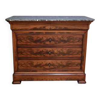 Mahogany chest of drawers, Louis-Philippe style – Late 19th century