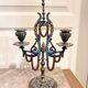 Pair of Candelabra Chandelier Champlevé Enamel Napoleon III Barbedienne