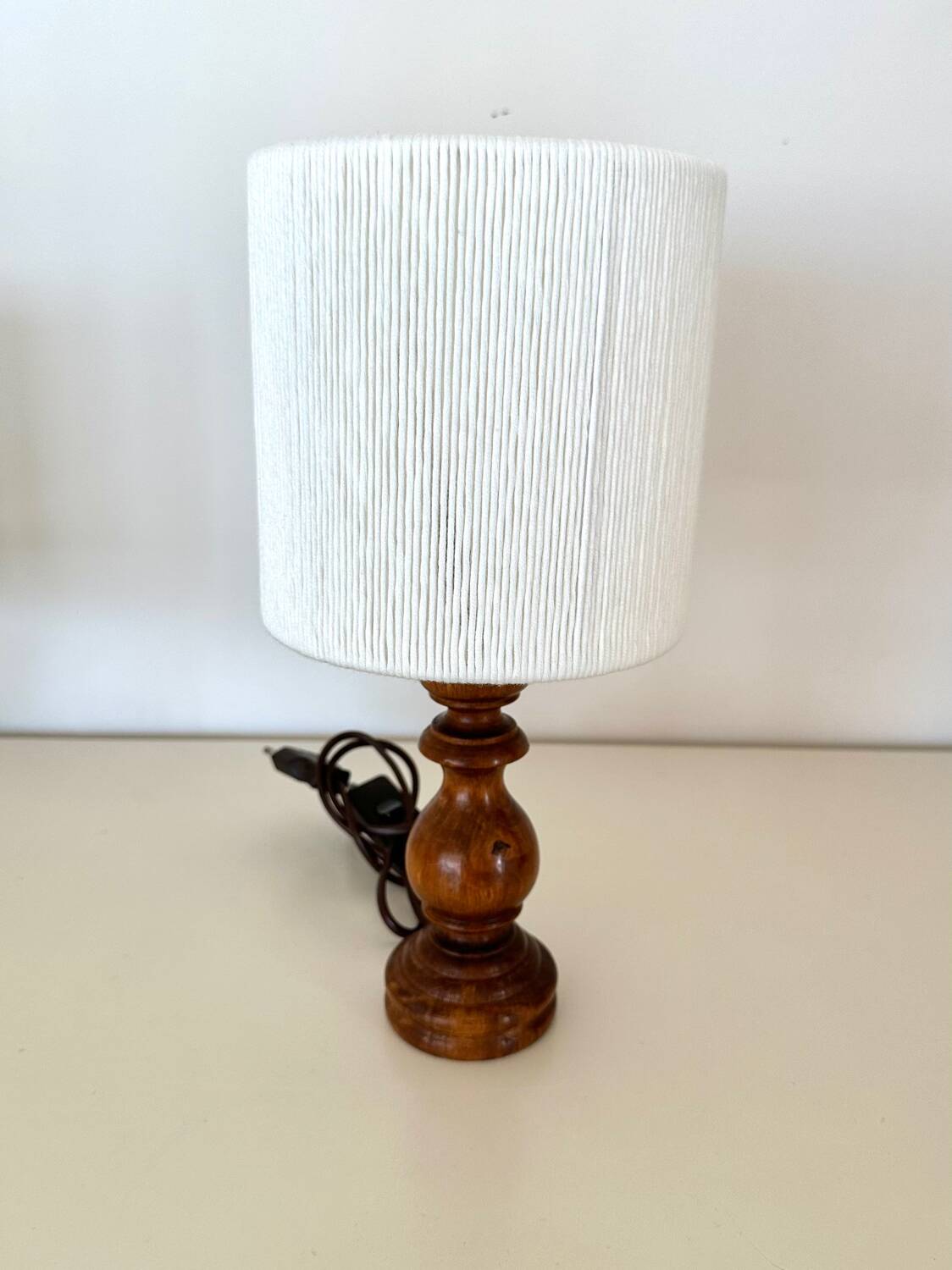 Wood and cotton lamp