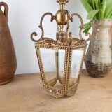 Louis XVI Style Chandelier in Bronze & Polished Glass - H 33 cm
