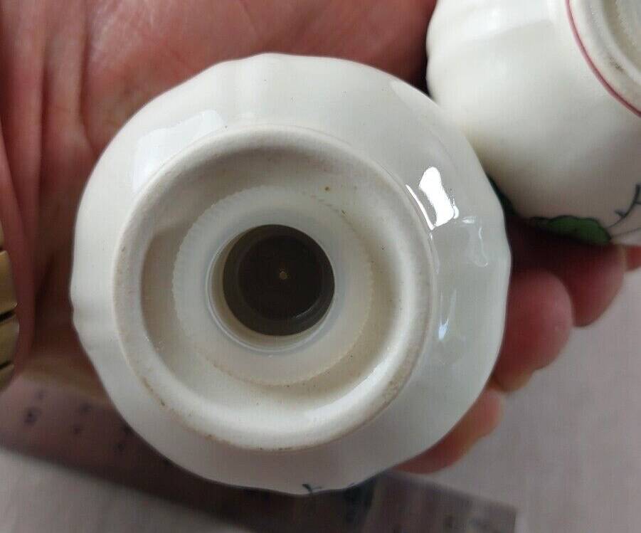 Set of 2 ceramic salt shakers, Colmar decor, from Villeroy & Boch