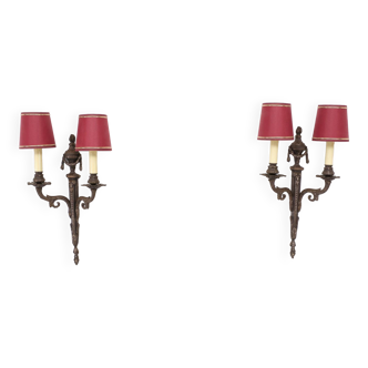 Appliques en Bronze Style Louis XVI, Set de 2