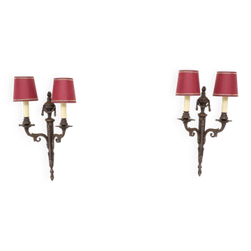 Louis XVI Style Bronze Sconces, Set of 2