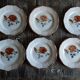 Set of 6 old dessert plates Digoin sarreguemines