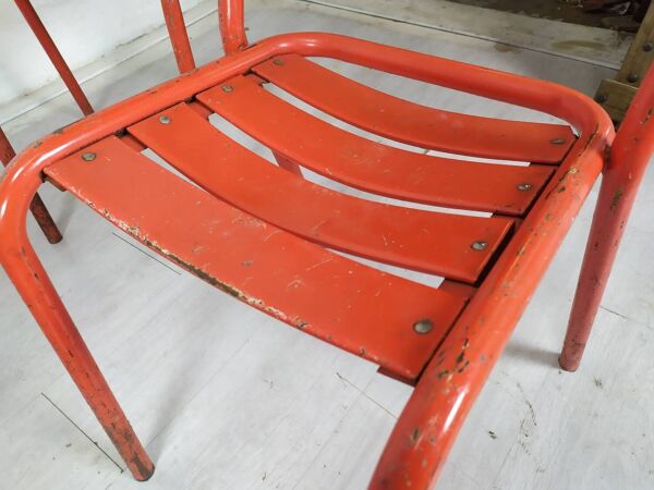 4 chaises bistrot métal tolix