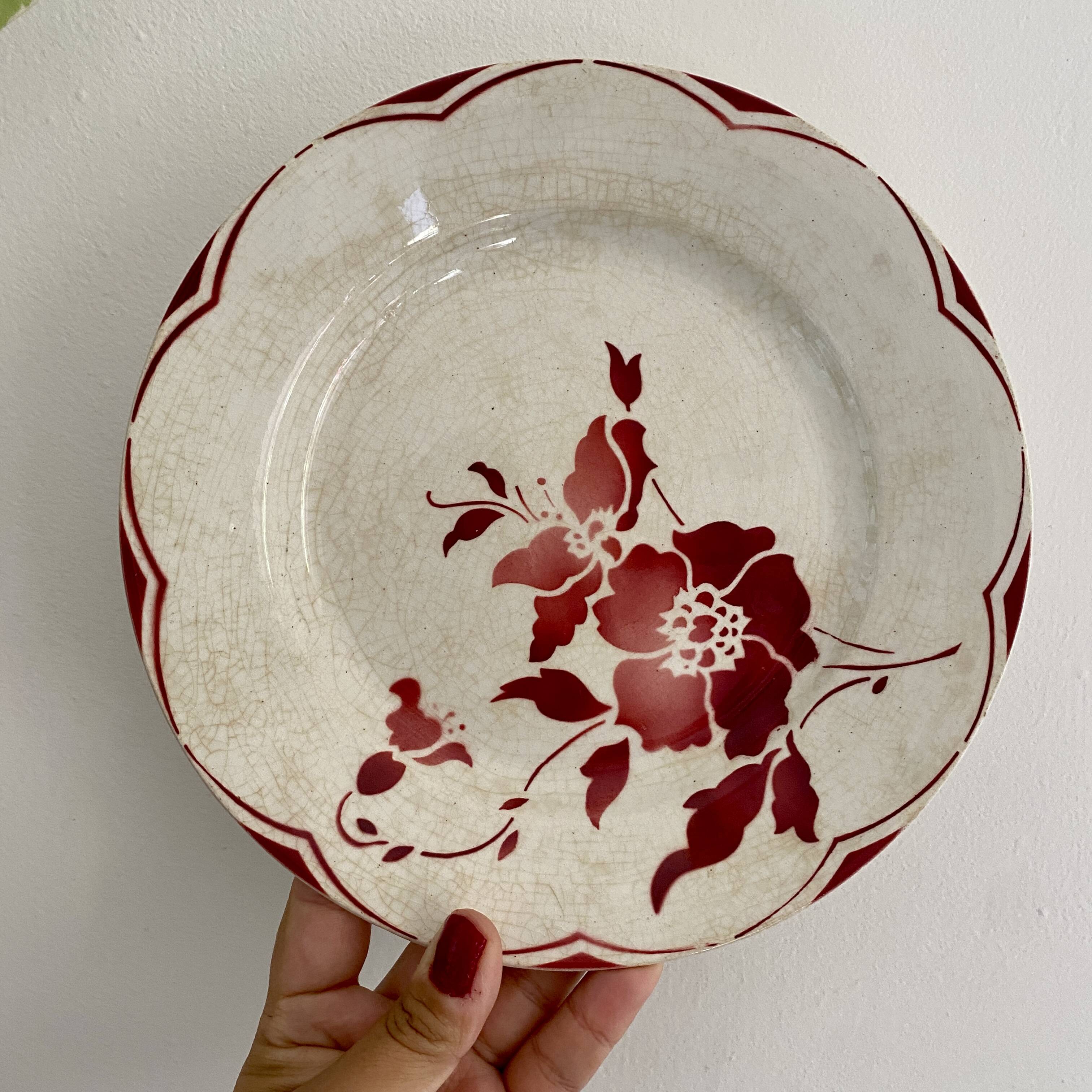 Set of 10 mismatched vintage dessert plates
