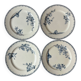 Set of 4 Sarreguemines Favorite ironstone dessert plates