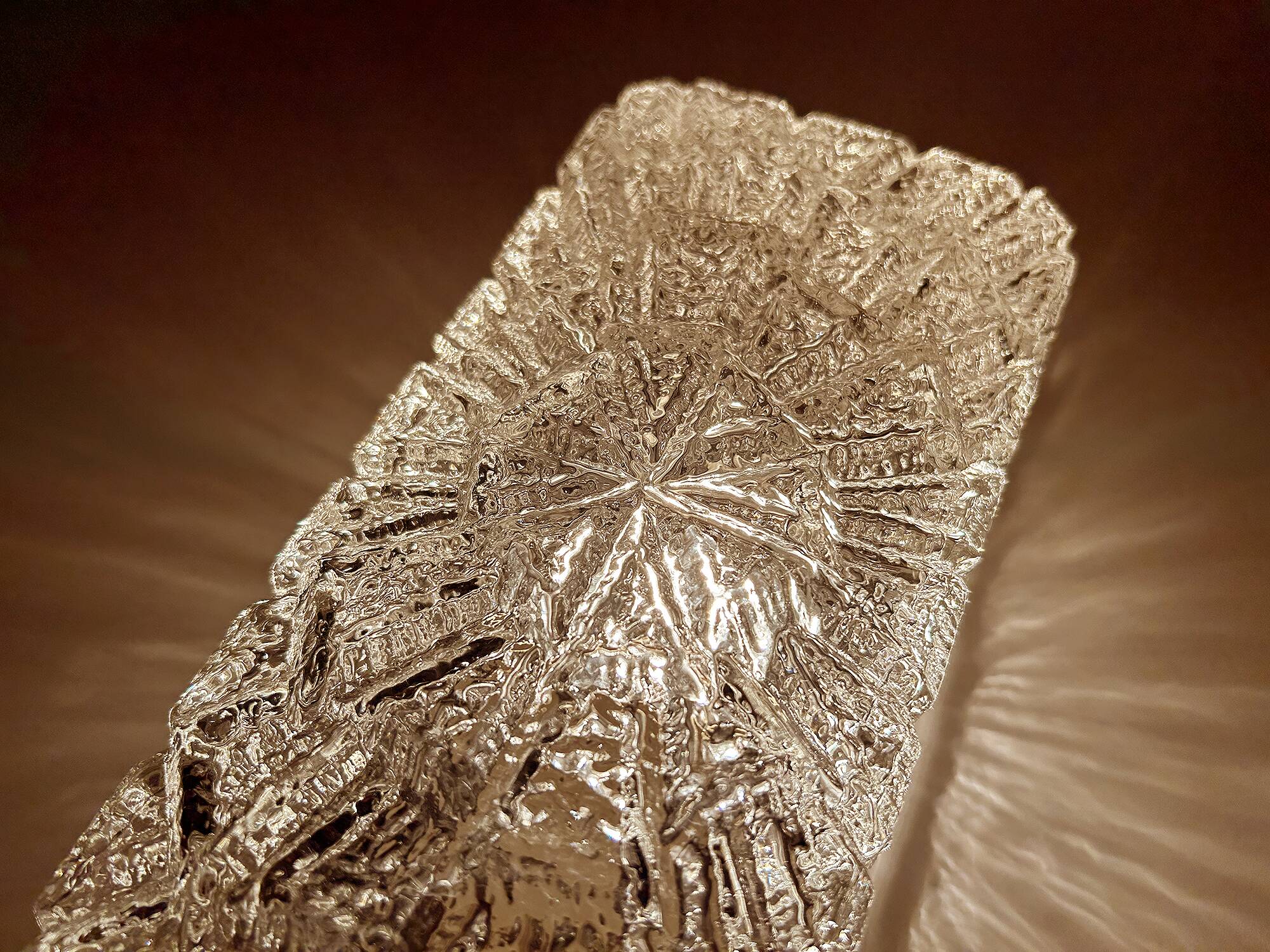 Vintage Brutalist Glass Sconce