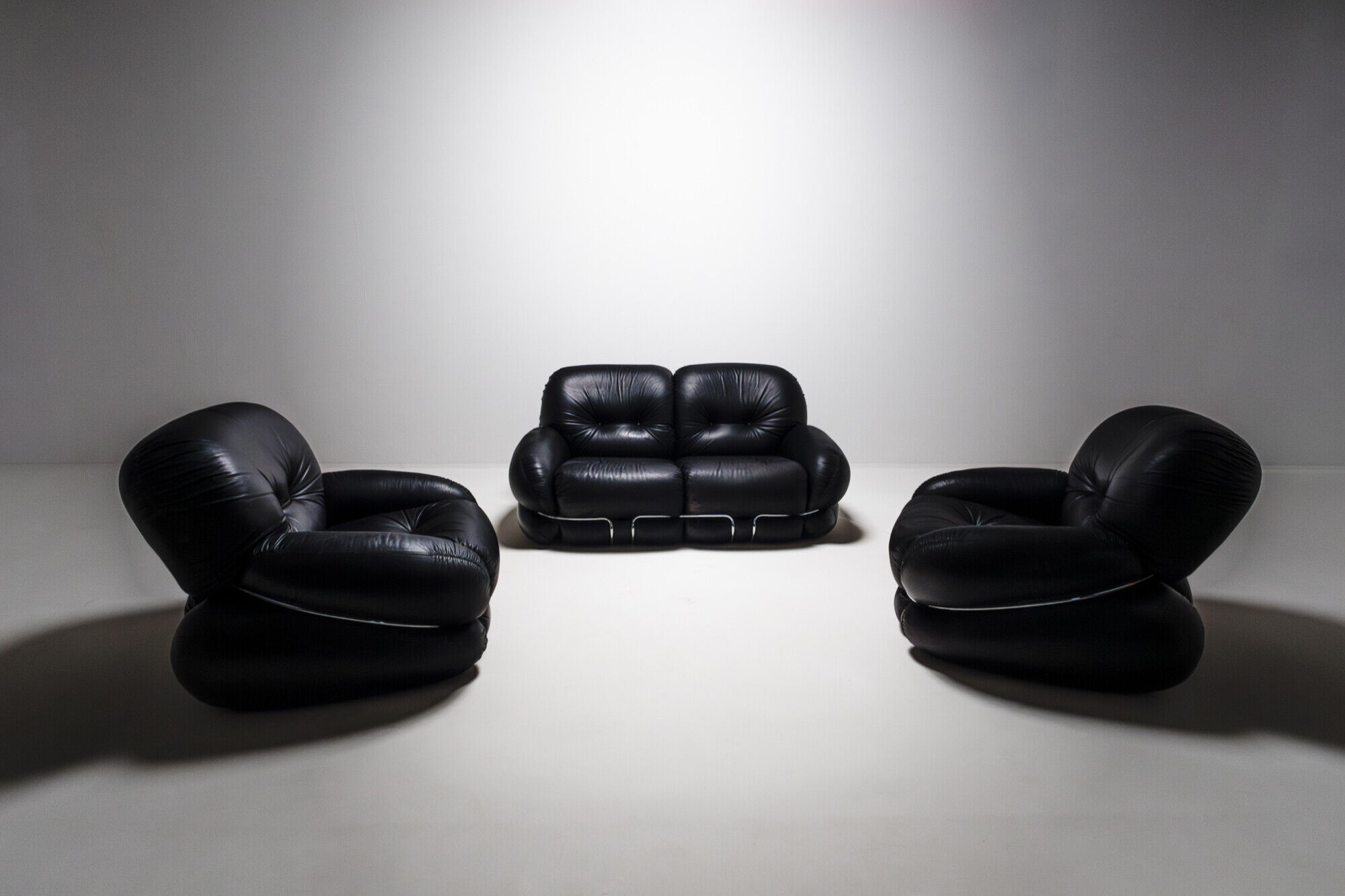 Three-piece lounge set model OKAY by Adriano Piazzesi, Italy, 1970s