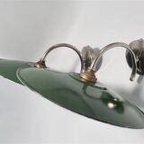 Pair of enamelled sheet metal wall lights