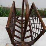 Bamboo and rattan magazine rack 60
