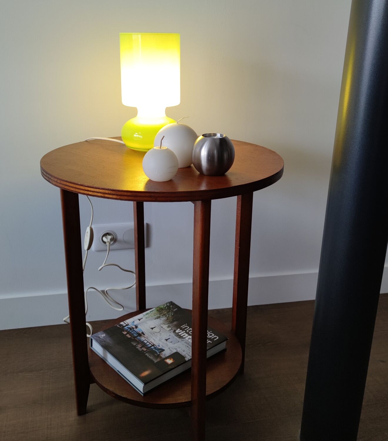 Lampe en verre vintage