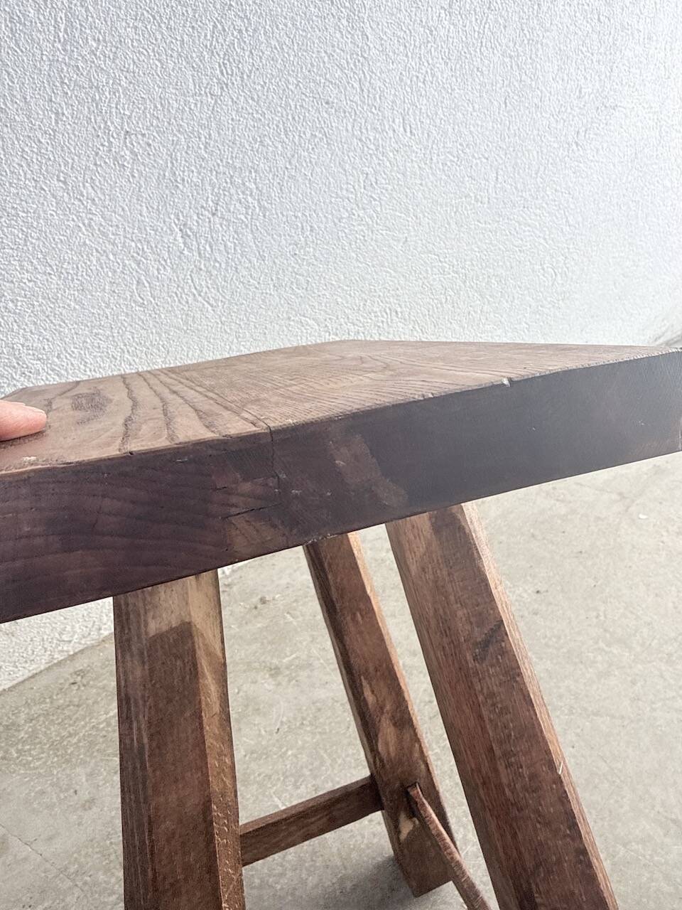 Pair of oak stools from the 1960s.