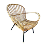 Fauteuil en rotin  vers 1960