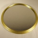 Golden round mirror