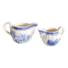 Crémiers en porcelaine Villeroy et Boch " Burgenland" , blanc et bleu  , pot à lait , vintage années