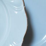 White and gold porcelain plates