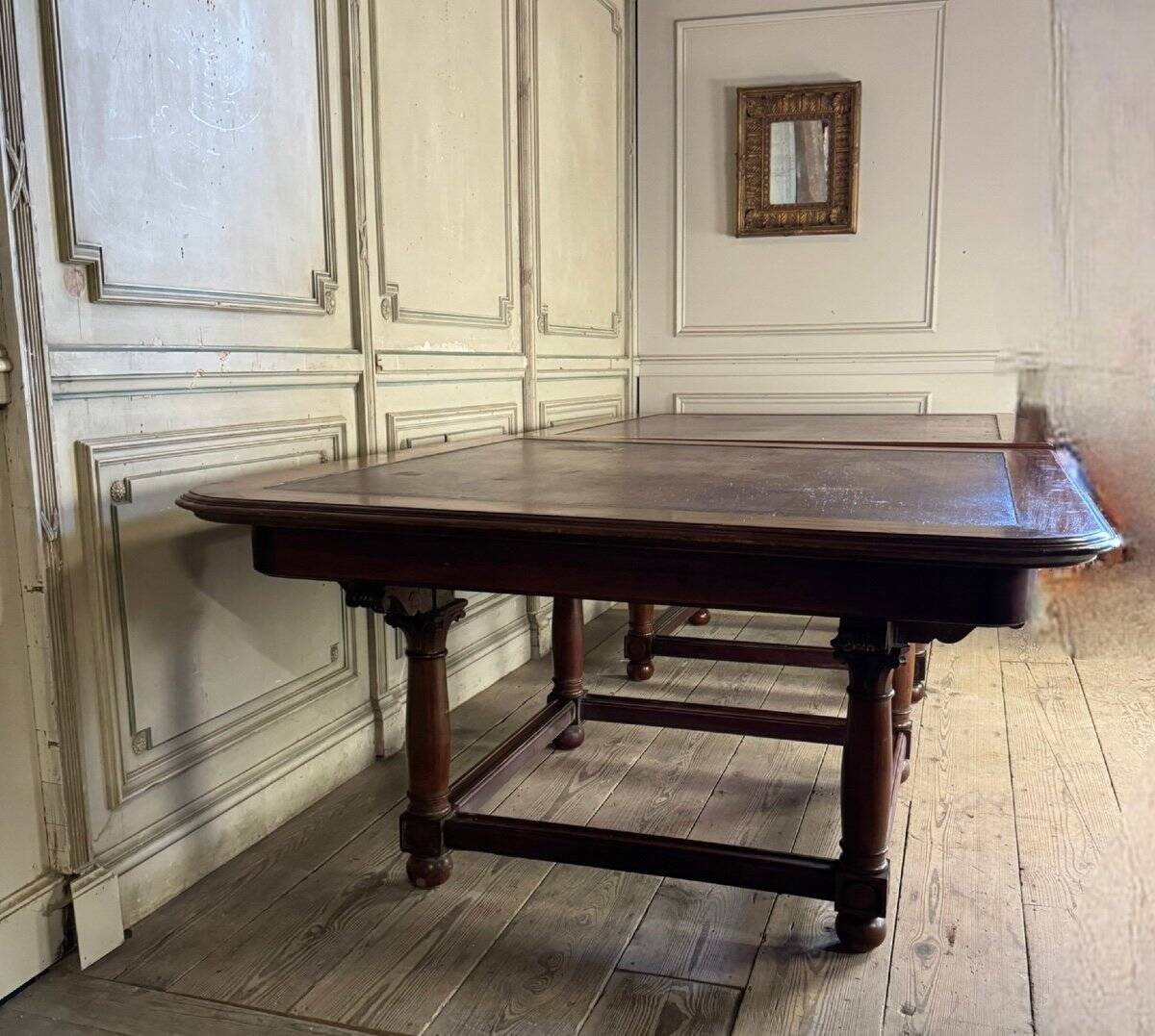 Paire de tables de bibliothèque en acajou, vers 1880