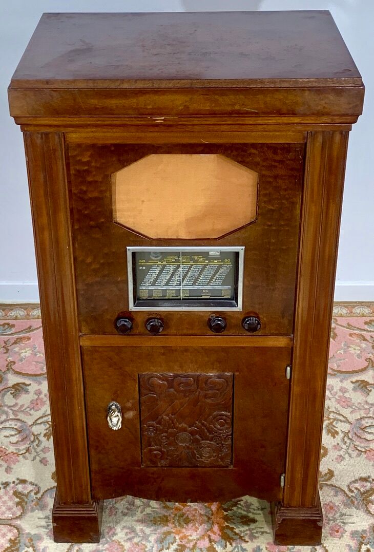 Radio Furniture and Record Player Art Deco era