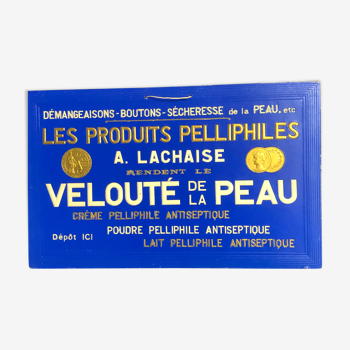 Velouté de la peau carton publicitaire santé