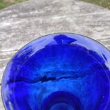 Blue glass vase