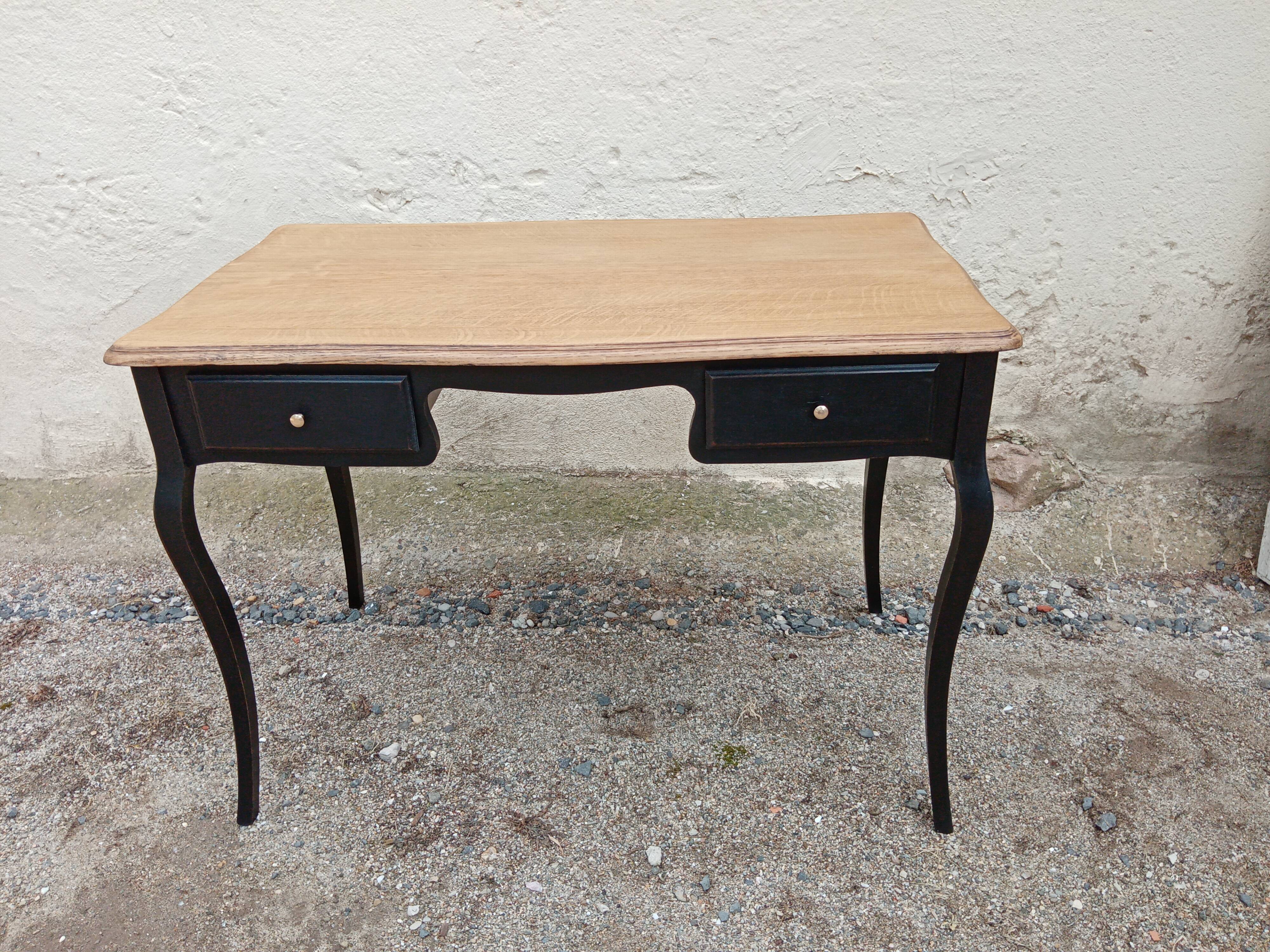 Table office 2 drawers patina 105 x 60 cm
