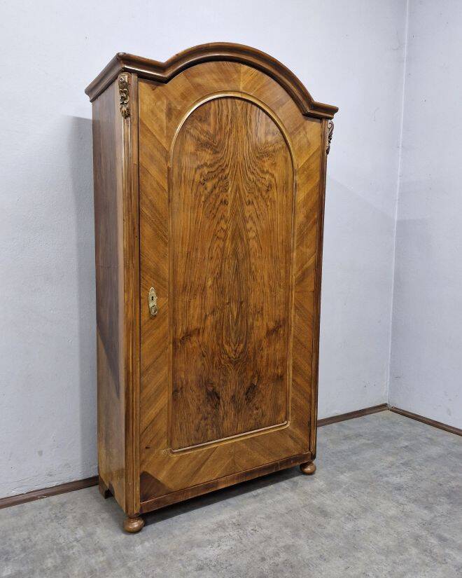 Unique walnut wardrobe by Ludwikowska