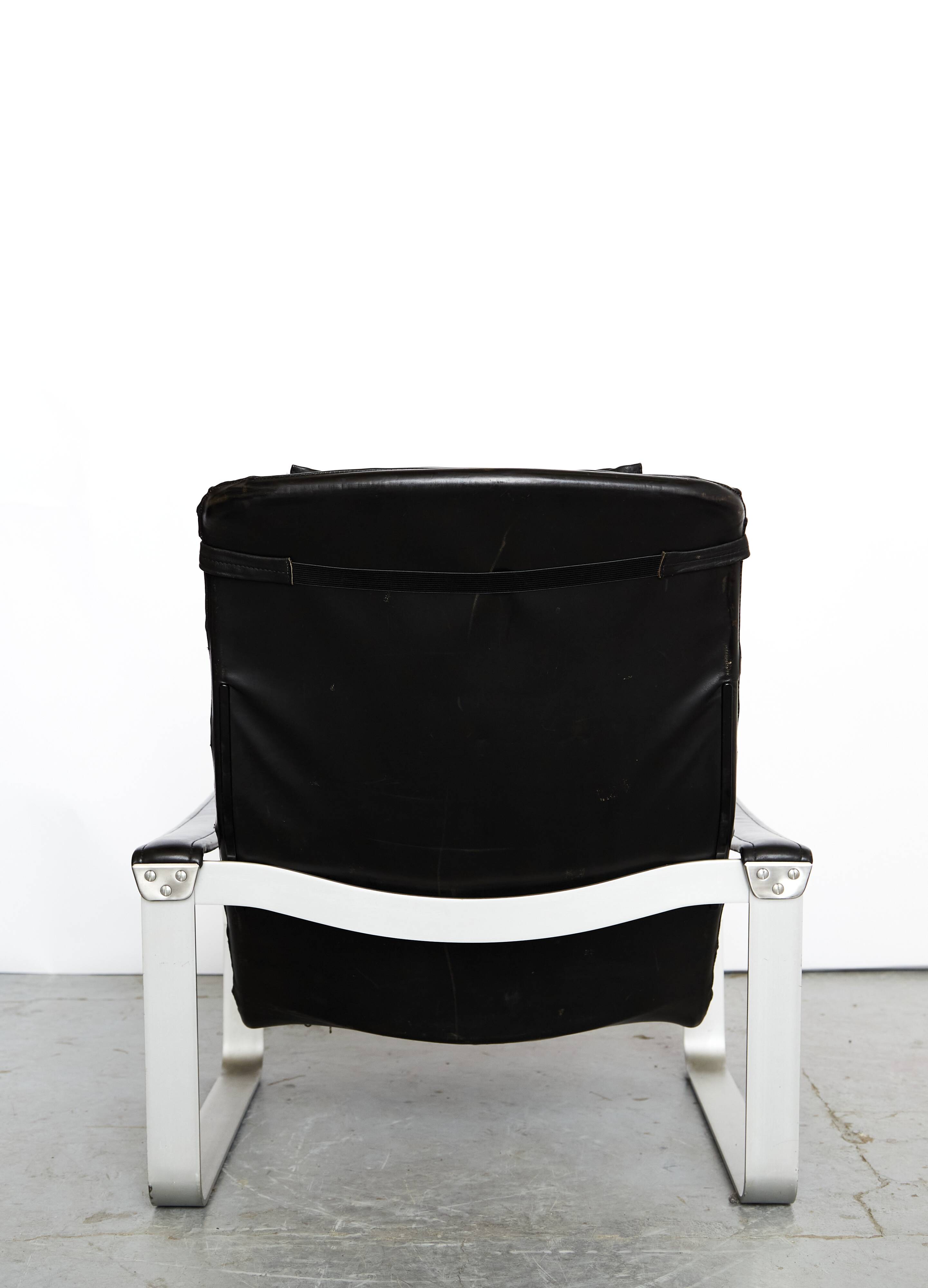 Lounge chair and ottoman Ilmari Lappalainen "Pulkka" for ASKO