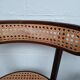 4 curved wood and cane bar stools