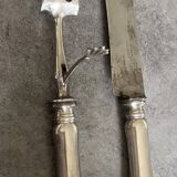 Carving cutlery set for leg of lamb, félix frères silverware