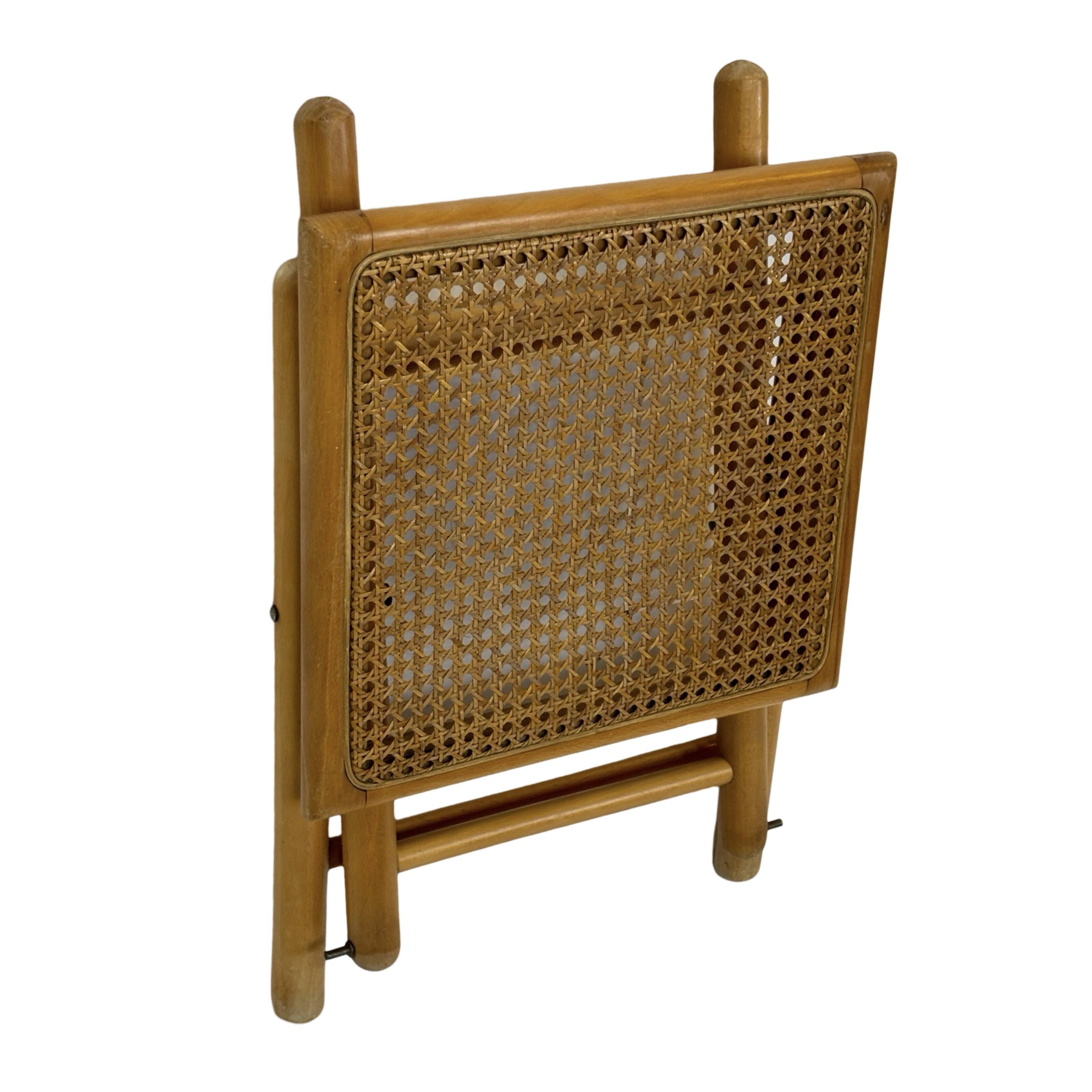 vintage side table stool thonet style webbing