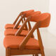 Kai Kristiansen chairs model 31, set of 3, Denmark 1960s