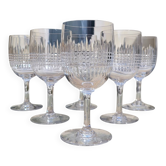 6 verres à eau en cristal Baccarat modèle Nancy