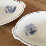 Pair of ravines, Dutch earthenware, early XX