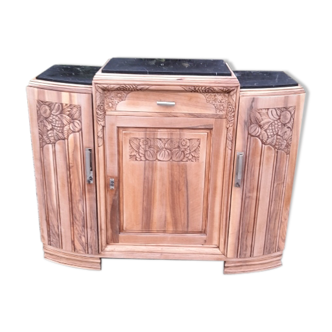Art Deco buffet 1930 in raw walnut