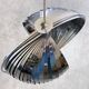 Space Age chrome aluminium moon hanging lamp,  slat lamp