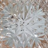 Square vintage ceiling lamp in molded glass