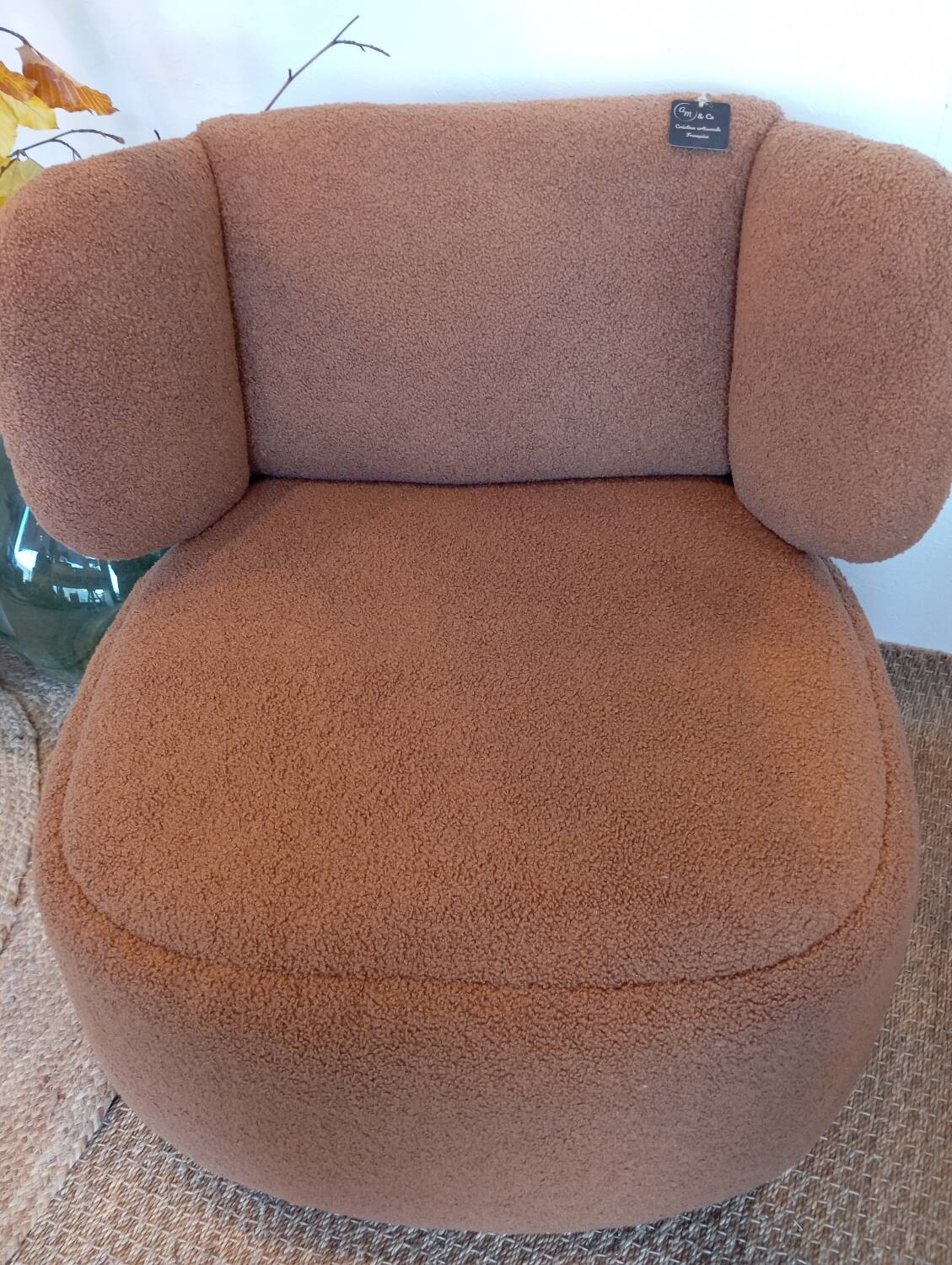 Fauteuil boule artisanal