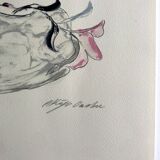 Akiyo owada, untitled, c 1990. original lithograph signed in pencil