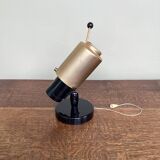 Vintage Zodiac wall light by Jacques Biny, chrome and black, Lita 1950