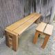 Maison regain set of 3 pieces in solid elm from the 70s and 80s.